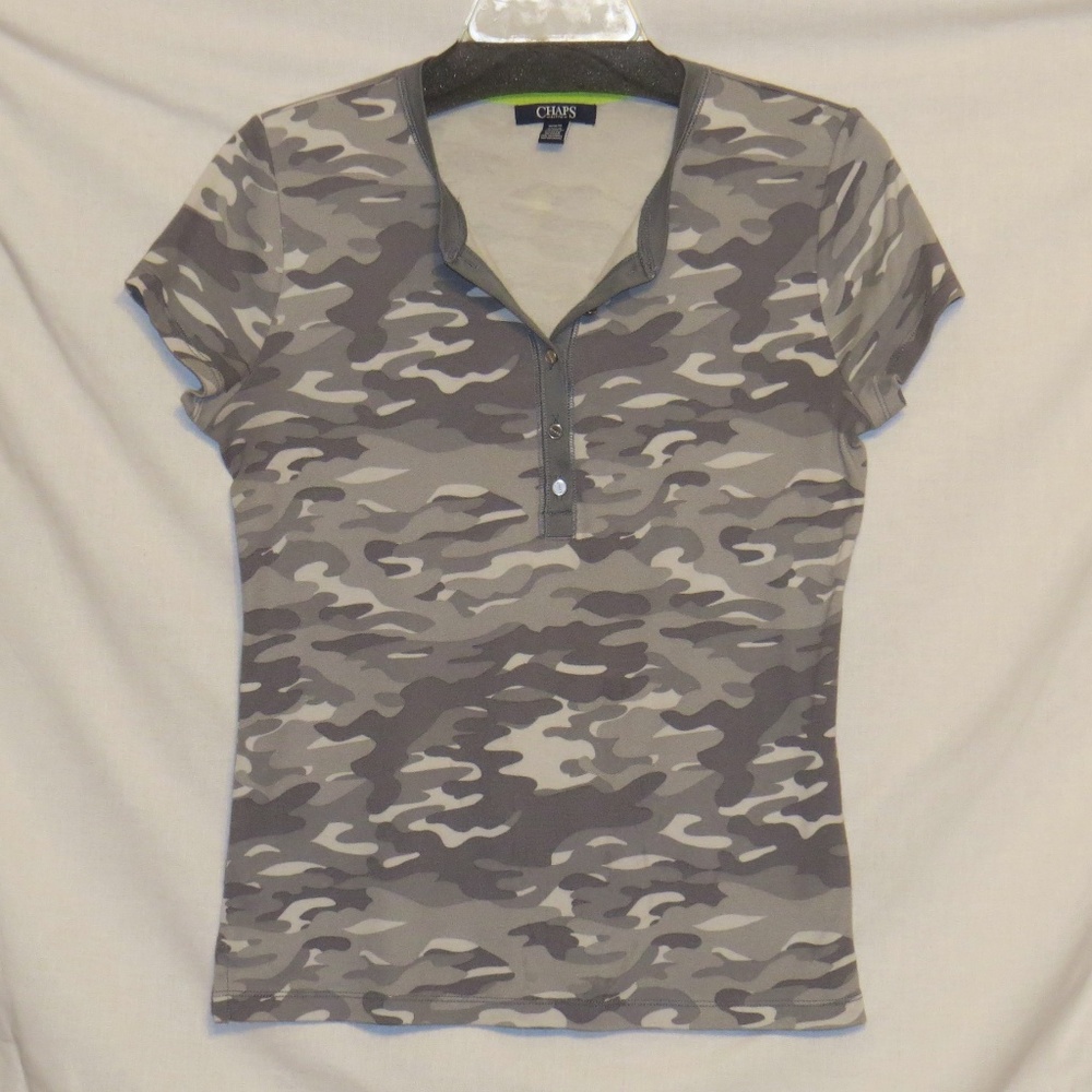 Grey Camo-Print Shirt